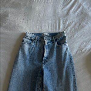 Abercrombie & Fitch Light Blue Ultra High Rise Straight Leg Jeans 27L